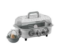 Cage Hamster | Habitat Transparent Détachable À 2 Niveaux | avec Tunnel et Roue silencieuse 37 x 25 x 22 cm Habitat pour Hamster - pour Exercice, Repos, cachette, Sommeil, Souris, Petits Animaux