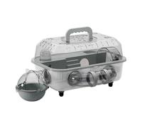 Cage Hamster - Transporteur Transparent détachable 2 étages, avec Tunnel et Roue silencieuse | Habitat Rongeur pour activité, litière, Repos, cachette, Sommeil - Souris Domestique, Petite bête