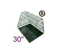 Cage inclinée pliante pour chien Plateau métallique antimastication Avant incliné pour la voiture Noir Taille M 76,2