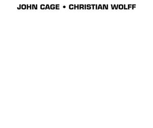 Cage John - John Cage / Christian Wolff
