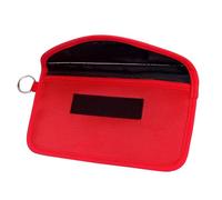 Cage Key Bag - Étui de téléphone portable, cage de Faraday bloquant le Wifi, cage de Faraday de protection portable en cuir pour porte-clés, pochette de protection RFID, noir, 18 x 9 cm