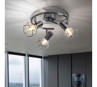 Cage Lampe Lumière de Plafond Spot Rondell Réglable Sommeil Chambre Lampe Chrome