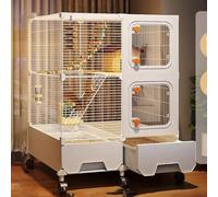 Cage Lapin Cage À Furet Plateau Coulissant Entièrement Fermé Cage For Petits Animaux Avec Échelle Plateforme Et Repose-pieds For Chinchillas/cobayes/lapins, Cages À Furets Cages For Chats(71*46*96cm)