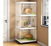 Cage Lapin - Cages Cochon d'Inde et Habitats for 2 Chinchilla Cage 3 étages Cage Petit Animal for Lapin, Cochon d'Inde, Hamster Intérieur et Extérieur avec Roulettes ( Color : White , Size : 6pcs )