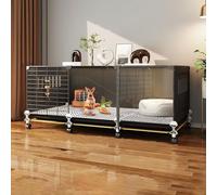 Cage Lapin Intérieur À 1/2/3 Couches avec 2/3 Plateaux Coulissants Profonds Et Protection Contre L'Urine, Facile À Nettoyage pour Cages Rongeurs, Lapins, Petits Animaux(109 * 49 * 49cm)