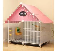 Cage Lapin Intérieur Xxl, Pour Cages Rongeurs, Lapins, Petits Animaux, Facile À Nettoyage, Accessoires Inclus : Mesh Mat, Tray, Drinking Fountain, Food Box/water Box 72x37xh75cm ( Size : B )
