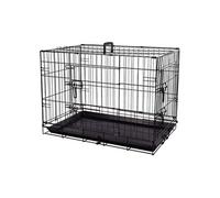 Flamingo Cage pour Animaux Mezo - Taille M - 77x47x55 cm - Pliable, Robuste et Facile à Nettoyer - Idéale pour Beagle, Bouledogue Français, Cocker Spaniel et Schnauzer