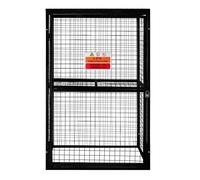 MonsterShop Cage métallique pour bouteilles de gaz 57 x 116 x 184 cm Noir