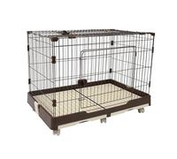 Cage mobile pour animaux de compagnie, 99 x 62 x 75 cm, avec serrures de porte, en fil d'acier, pour chiens, lapins et chats