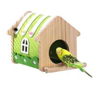 Cage Mount Bird House - Nid Ventilé Toutes Saisons, Refuge Pour Animaux | Kit De Cabine De Perroquet De Salon De Balcon Intérieur, Accessoire De Lit D'oiseau En Feutre En Bois Pour Bluebird Robin Perr