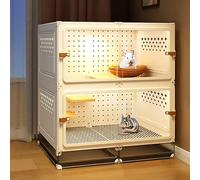 Cage multifonctionnelle pour petits animaux, Chinchilla Villa, cage amovible moulée par injection pour hamster, écureuil, porte coulissante transparente