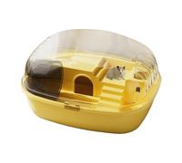 Cage Nain du Hamster - Petite Maison d'animaux, Habitat interactif Transparent, Enceinte Gerbil | Conception compacte avec Roue d'exercice, l'espace sûr ventilé Prend en Charge Le Temps de Jeu, idéal