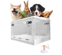 Cage nébuliseur pour animaux de compagnie - Boîte d'atomisation portable pour hôpital/clinique vétérinaire et utilisation à domicile, design à double trou, facile à déplacer, idéal pour les crèches
