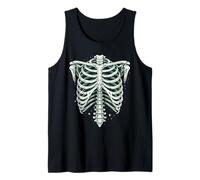 Cage nervurée Squelette Vintage Halloween Gothique Anatomie Art Débardeur