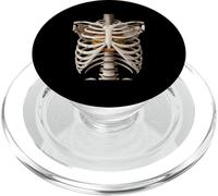 Cage nervurée X-Ray Cheeseburger Humour Humour Anatomie PopSockets PopGrip pour MagSafe