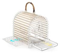 ,Cage Oiseaux, Cage à Oiseaux Cage à Oiseaux de Voyage Portable for perroquets allant Observer Le vol, Cage à Oiseaux avec poignée, Portable