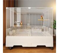 Cage Oiseaux Interieur, Cage Canar, avec Déflecteur, for Souimangas, Inséparables, Indigos, Munias et Grives(White)