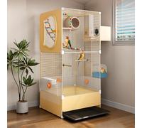 Cage Oiseaux sur Pied, Cage Oiseaux, avec Petite Porte et Accessoires, for Perroquets Gris du Gabon, Perroquets Soleil et Tourterelles(Large)