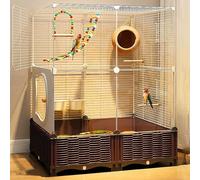 ZXTRYBHD Cage Perroquet en Fil de Fer, Cages a Oiseaux, Voliere Exterieur S/L avec Plateau, pour Perruches, Canaris, Calopsittes, Inséparables, Conures(Small)