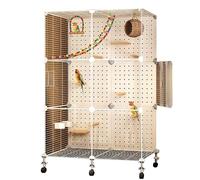 Cage Perroquet, Grande Cage à Oiseaux, Cage pour Canari à roulettes, Nid, échelle, Balançoire, pour Perruches, Canaris, Calopsittes et Inséparables