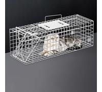 Cage Piège À Animaux Vivants, Cage en Acier for Animaux Vivants, Cage Pliable for Rongeurs, Cage for Chats, Lapins, Marmottes, Chats Errants, Écureuils(79 * 30 * 32cm)