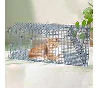 Cage Piège À Animaux Vivants, Piège À Chats, Cage Piège Pliable Et sans Cruauté for Petits Lapins, Chats Errants, Écureuils, Mouffettes Et Animaux D'extérieur(61 * 18 * 22cm)