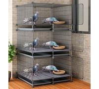 Cage Pigeon IntéRieur/ Exterieur, Cage À Perroquet Cage À Volaille Parc Enclos Oiseau Poulailler Parc Métallique Pour Petits Animaux, Plateau Coulissant, Nettoyage Facile ( Size : 75*39*139cm )
