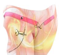 Cage plate spéciale pour hommes Sissy avec ceinture élastique, dispositifs plats en métal pour travestisme masculin 3233, pinces à éplier -FRHA02a (Rose)