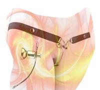 Cage plate spéciale pour hommes Sissy avec ceinture élastique, dispositifs plats en métal pour travestisme masculin 3233, pinces à éplier -FRHA02a (Noir)