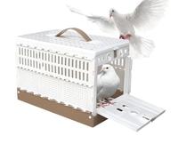 Cage Pliable avec Double Verrou Grande - Transporteur d'oiseaux, 50x30x30 Cm Taille, 3 Entrées Zippées, 1 Perchoir Amovible | pour Perroquet Jardin Dressage Domestication Balcon