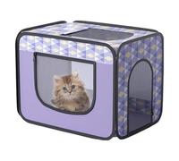 Cage pliable pour chien - Niche souple pour chien, chambre de séchage pour animaux domestiques, cage imprimée anti-vol pour chiens et chats
