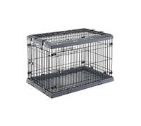 Cage Pliable pour chiens de taille moyenne SUPERIOR 90 Clôture métallique, avec Séparateur, Double verrouillage Gris