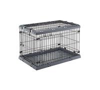 Cage Pliable pour chiens de taille moyenne SUPERIOR 90 Clôture métallique, avec Séparateur, Double verrouillage Gris