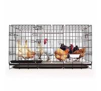 Cage pliante en métal avec plateau extractible Habitat intérieur durable pour cochons d'Inde, lapins et canards
