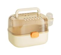 Cage portable pour animal domestique avec mécanisme anti-fuite, trous de ventilation, composants amovibles, mangeoires intégrées, transporteurs respirants