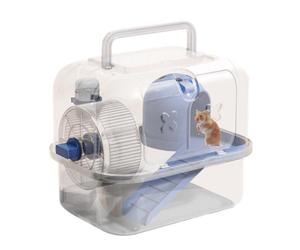 Cage portable pour hamster - 24 x 18 x 20 cm, boîte d'excursion transparente, boîte d'exposition pour rongeurs voyageurs | Structure de mouvement extérieur hérisson claire, module d'habitat spacieux