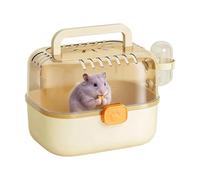 Cage Portable pour Hamster Habitat Transparent Anti-Fugue avec Biberon