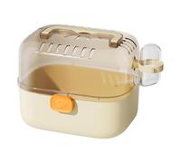Cage Portable pour Hamster Habitat Transparent Anti-Fugue avec Biberon | Cage De Transport Pour Petits Animaux pour chinchillas hérisson écureuil pique-nique camping déménagement