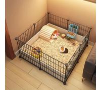 Cage portable pour petits animaux avec fond en plastique étanche, espacement des fils de 1,5 cm pour cochons d'Inde, hérissons, hamsters