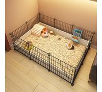 Cage portable pour petits animaux avec fond en plastique étanche, espacement des fils de 1,5 cm pour cochons d'Inde, hérissons, hamsters