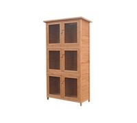 Cage pour animaux 6 compartiments Bois