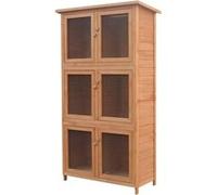 Cage pour animaux 6 compartiments Bois Brown G