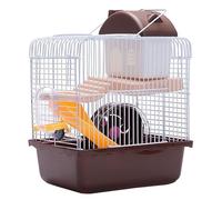 Cage pour Animaux de Compagnie Cage for Animaux de Compagnie Hamster Cages Maison Villa Hasmter Animaux Nains Maisons extérieures Chats Chiens Bouteille d'eau Un Aquarium(Bruin)