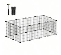 Cage pour Animaux De Compagnie, Enclos Métallique, Clôture Pour Hamsters, Lapins, Parc Modulable, Petits Animaux, Noir [Nouvelle maison] Un lapin, un hérisson ou un hamster fait partie de votre famill