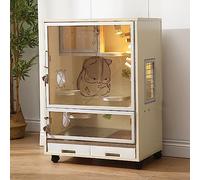 Cage for animal domestique, cage for furet, cage for chinchilla, grande cage for chinchilla de 61 cm, cage transparente for cochon d'Inde, cage for rat, fil d'acier robuste, habitat for petits animaux