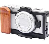Cage Pour Appareil Photo Zv-1 Ii/Zv-1F/Zv-1, Avec Poignée En Bois, Équipée De Trous De Vis De 3/8"" Et 1/4"" Et D'Une Extension De Griffe Pour Microphone/Lumière.[Hero1308]