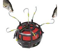 Cage pour appâts | Cage pour appâts à inversé | à 6 hameçons Rotatif 360 Degrés pour Tilapia Poisson-Chat Aventures en Plein Air