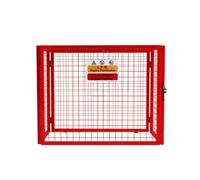 Cage pour bouteilles de gaz - Rouge - Acier - 3 x 19 kg - Rangement sécurisé - Montage facile