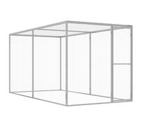 Cage pour Chat 3x1,5x1,5 m Acier Galvanisé Animaux Jardin Extérieur vidaXL