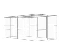 Cage pour Chat 3x1,5x1,5 m Acier Galvanisé Animaux Jardin Extérieur vidaXL